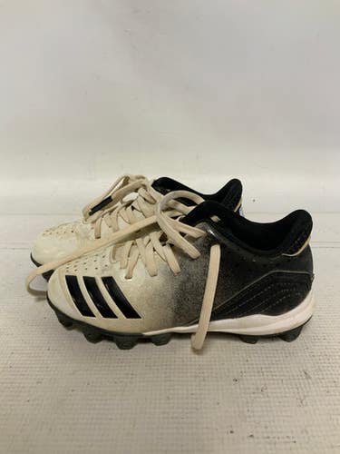 Used Adidas 3 Stripe Bb Sb Cleats White Youth 12.0 11823-s000034763