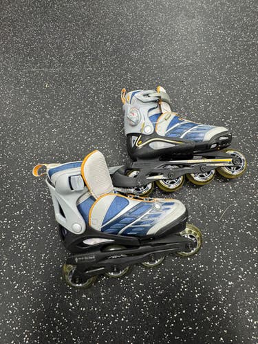 Used Rollerblade Micro Ii Tfs Junior Roller Quad Skates Royal Blue Junior 02 11849-s000038928