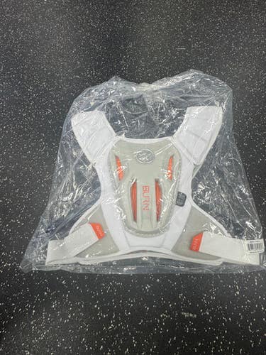Used Warrior Burn Lacrosse Shoulder Pads White Lg 11849-s000039044