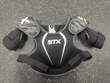 Used Stx Stallion 75 Lacrosse Shoulder Pads Black Lg 11849-s000037430