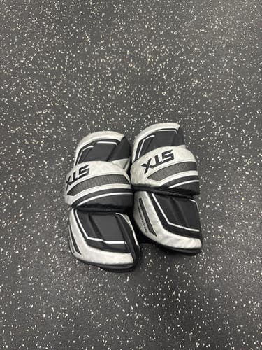 Used Stx Shadow Lacrosse Arm Pads Guards Grey Xl 11849-s000037474