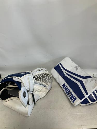 Used Vaughn Velocity Pro Senior Goalie Catcher Silver White Royal 11823-s000037533