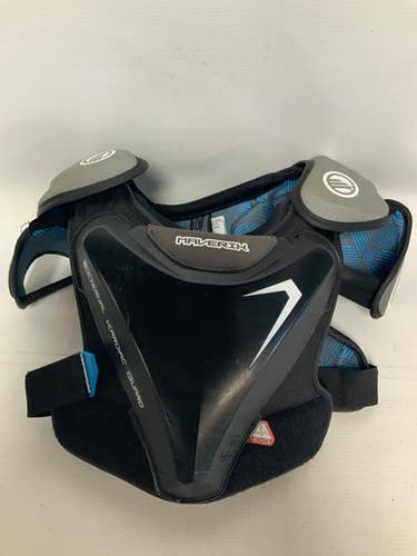 Used Maverik Charger Lacrosse Shoulder Pads Grey Sm 11823-s000037959