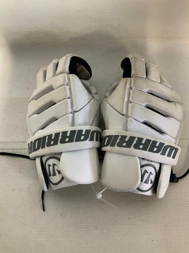 Used Warrior Burn Lacrosse Gloves Mens White Md 11823-s000037961