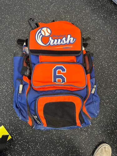 Used Maryland Crush Baseball Bag Bb Sb Player Carry Bag Orange 11849-s000028204