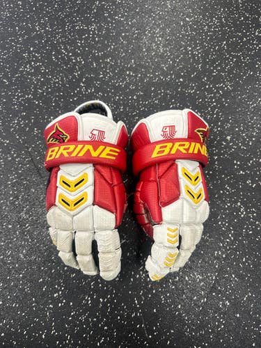 Used Brine Messiah Calvert Hall Lacrosse Gloves Mens White 13" 11849-s000019541