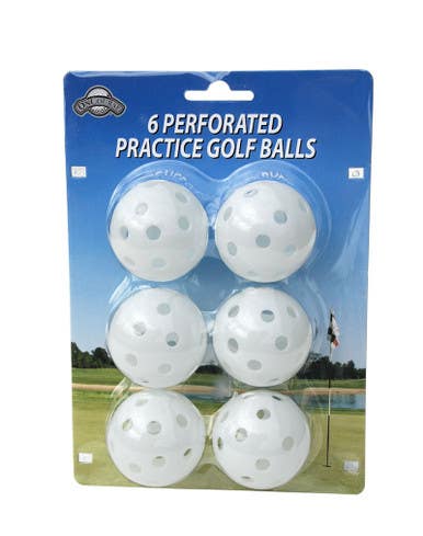 J&m Golf Perforated Golf Balls 6pk 11450-jmg13011