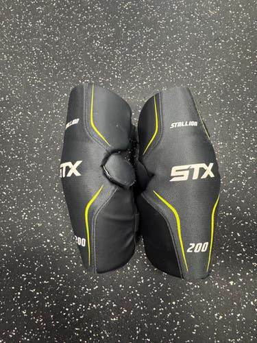 Used Stx Stallion Lacrosse Arm Pads Guards Black Md 11849-s000037163