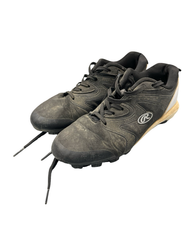 Used Rawlings Bb Cleats Bb Sb Cleats Black Junior 05 11682-s000079349