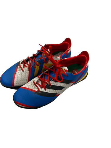 Used Adidas Soccer Indoor Shoes White Royal Red Junior 04 11682-s000112597