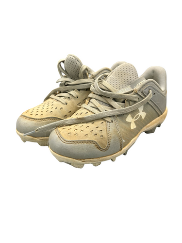 Used Under Armour Baseball Bb Sb Cleats Grey Junior 01 11682-s000120070