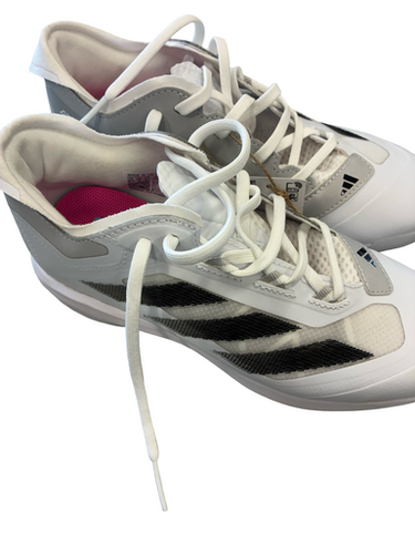 Used Adidas Adizero 4.5 Bb Sb Cleats White Junior 04.5 11682-s000129526