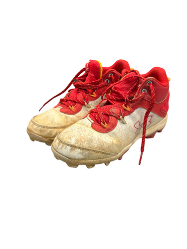 Used Under Armour Bryce Harper 4.5 Bb Sb Cleats Red Junior 04.5 11682-s000124446