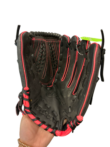 Used Wilson Flash 12in Bb Sb Glove Rh Throw Black 12" 11682-s000132790