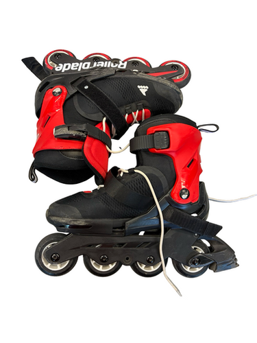 Used Rollerblade Microblade Adj Senior Rec Fitness Skates Red Adjustable 11682-s000133476
