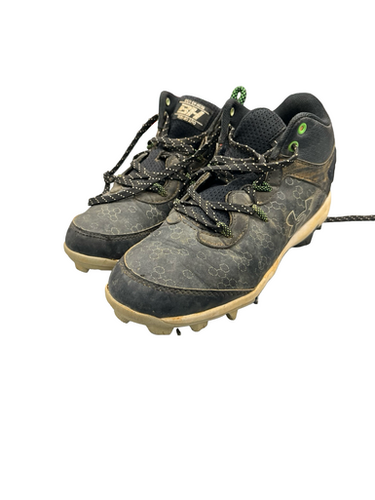 Used Under Armour Baseball Bb Sb Cleats Black Junior 03.5 11682-s000111537