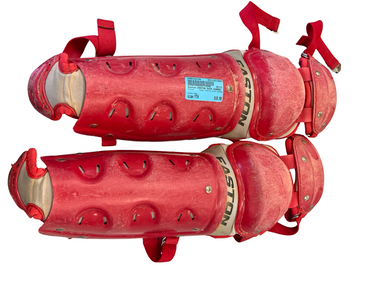 Used Easton Easton Shin Guards Catchers Leg Guards Red Youth 11682-s000123744