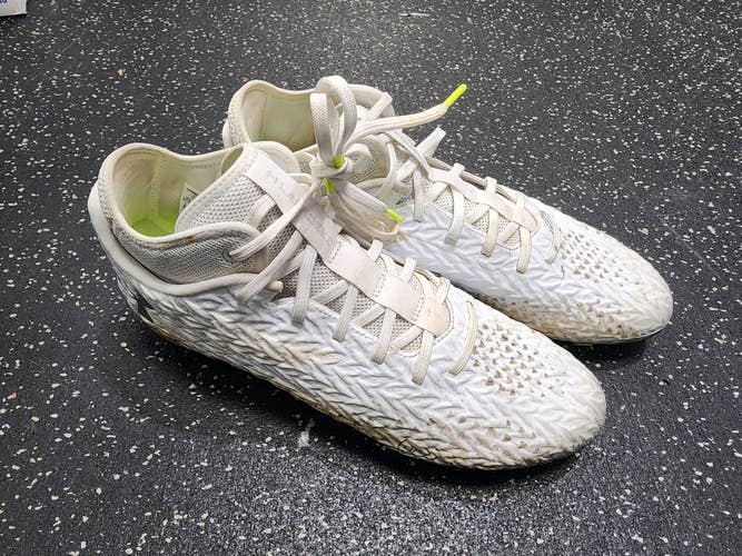 Used Under Armour SPOTLIGHT LAX Cleats Mens White Senior 11.5 11849-S000040440