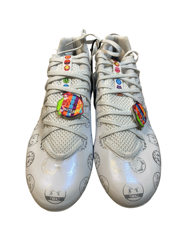 Used Adidas Adult Fb Cleats White Senior 14 11706-s000378455