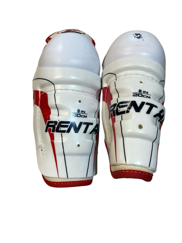 Used Usa Hockey Rental Junior Shin Guards White 8" 11706-s000378389