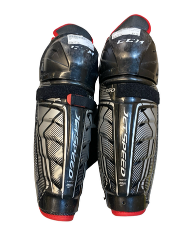 Used Ccm Ft350 Senior Shin Guards Black 12" 11706-s000378212