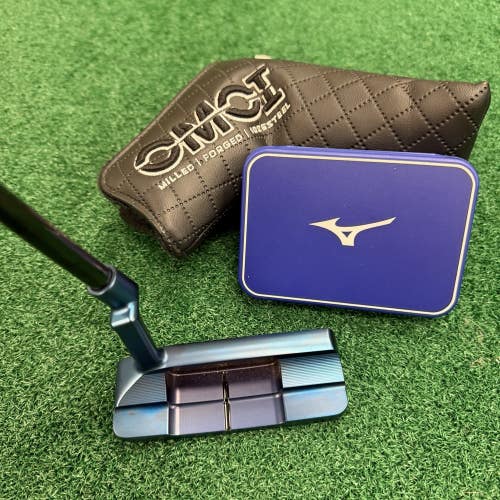Mizuno M Craft OMOI 04 34" Blade Putter Ion Blue MRH w/HC & Weight Kit MINT!