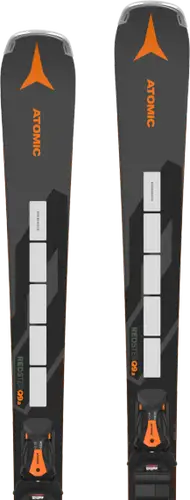 New 2026 Atomic Redster Q9.8 skis; Size: 166cm w/ Atomic P12 GW bindings (Black/Orange)