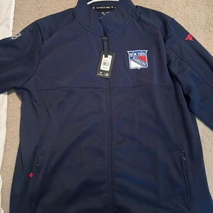 NYR New Team Issued Navy Men's 2XL Adidas Zip Up