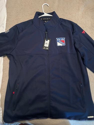NYR New Team Issued Navy Men's 2XL Adidas Zip Up