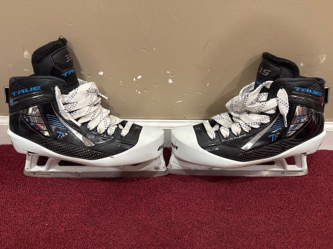True TF Custom Pro Hockey Goalie Skates Pro Stock 8 Item#PSBBTF
