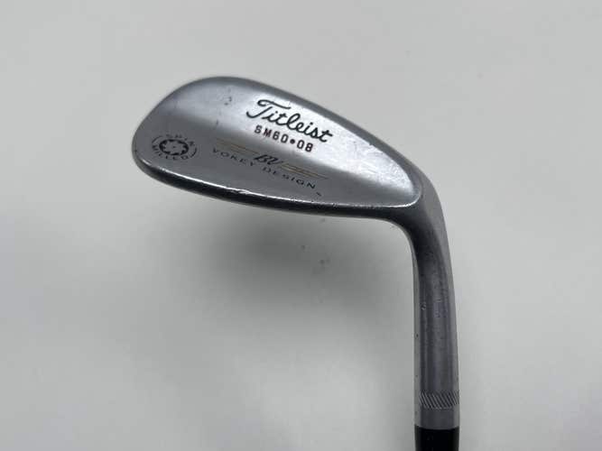 Titleist Vokey Spin Milled Chrome Wedge 60* 8 Bounce Wedge Steel Mens RH
