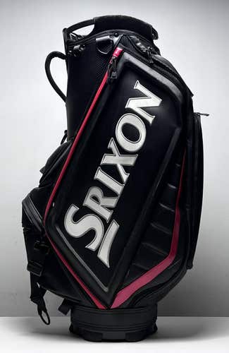 Srixon Tour Staff Bag Black Red 5-Way Divide Single Strap Golf Bag