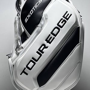 Tour Edge Exotics Staff Bag White Black 4-Way Divide Single Strap Golf Bag