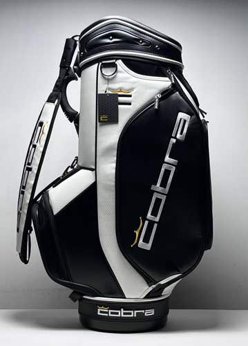 Cobra Display Tour 2022 Staff Bag White 6-Way Divide Single Strap LARGE Golf Bag