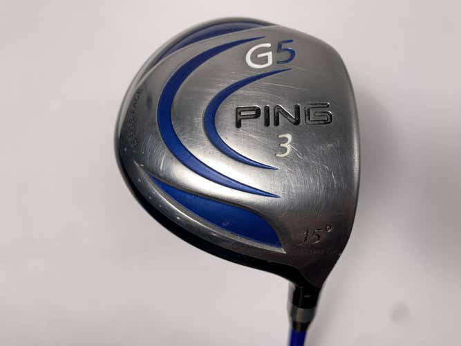 Ping G5 3 Fairway Wood 15* Grafalloy ProLaunch Blue 75g Stiff Graphite Mens RH