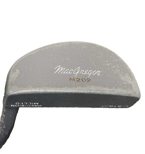 MacGregor M202 Low Twist Mid Mallet Putter RH Stiff Steel 35 Inches Vintage Grip