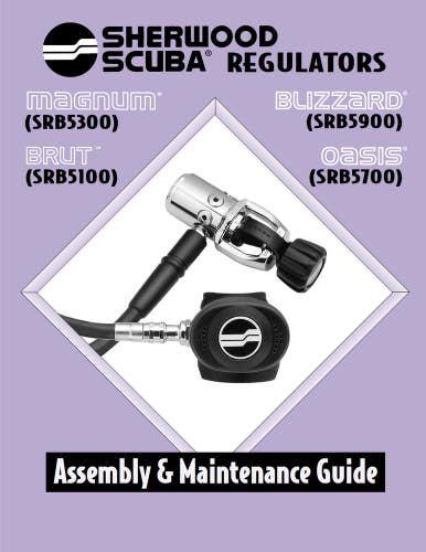 Sherwood Magnum SRB5300 Regulator Assembly Maintenance Service Manual Scuba Dive