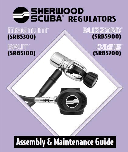 Sherwood BRUT SRB5100 Regulator Assembly Maintenance Service Manual Scuba Dive
