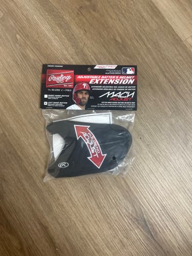Rawling Mach Adjustable Left Handed batter Jaw guard