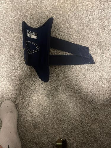 Navy EvoShield Leg guard Left Handed