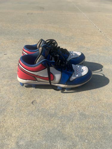 Blue Men's Size M 8.0 (W 9.0) Air Jordan Molded Cleats (Used)