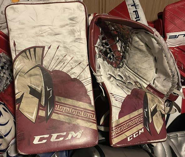 Jan Bednar Acadie Bathurst Titan Game Worn CCM EFlex 5 Glove and Blocker Set