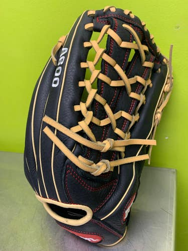 Wilson A600 Baseball Fielders Glove Bk B 14 11686-wilwbw10003114