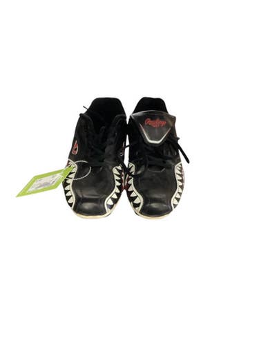 Used Rawlings Tshark Bb Sb Cleats Black Junior 03 11686-s000044706