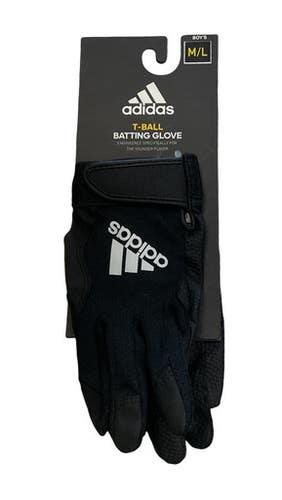Used Adidas Bb Sb Batting Gloves Black Md 11859-s000028350