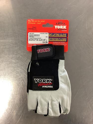 Weightlifting Glove Wht L 11686-yrk7833