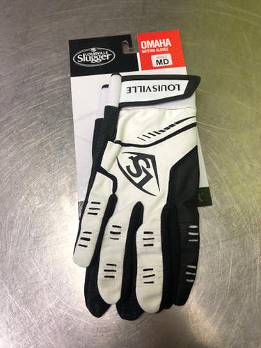 Louisville Slugger Adult Omaha Baseball & Softball Batting Gloves Md 11686-hbxtl6103wbmd