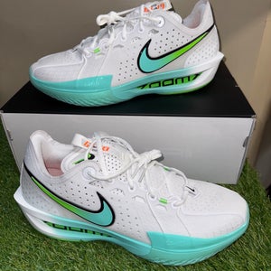Nike Air Zoom G.T. Cut 3 White Bleached Turquoise DV2913-107 Men's 12 NEW