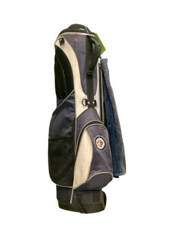 Used Winnipeg Jets Bag Mens Stand Bag Navy Blue 11686-s000044140