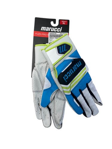 New Marucci Fuzn Pro Bb Sb Batting Gloves White And Optic Yellow Xl 11835-s000203168